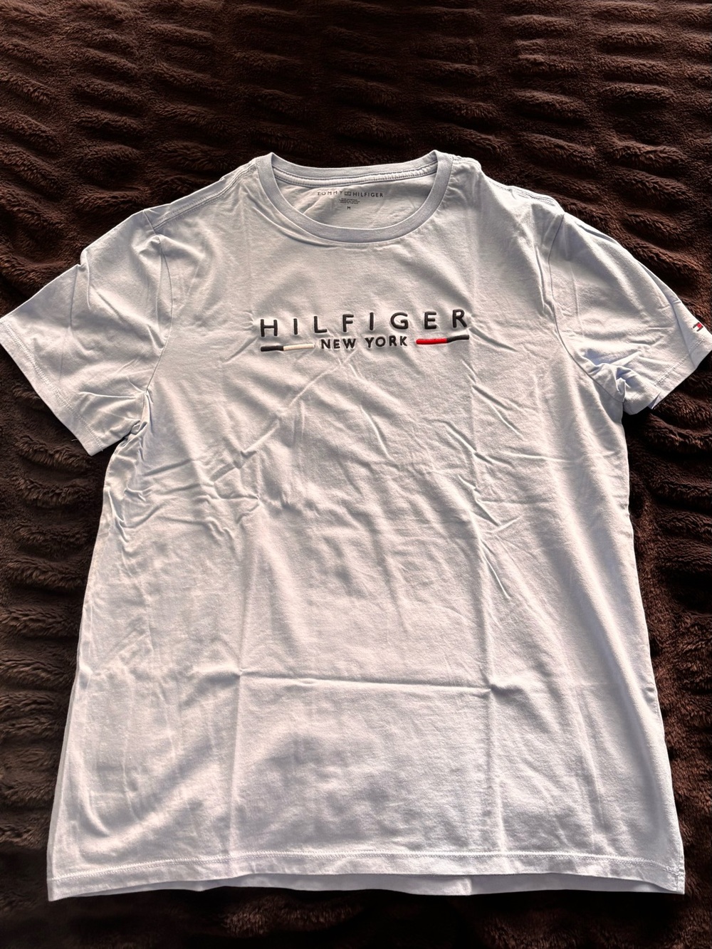 Tommy Hilfiger Light Blue Crewneck Logo Tee